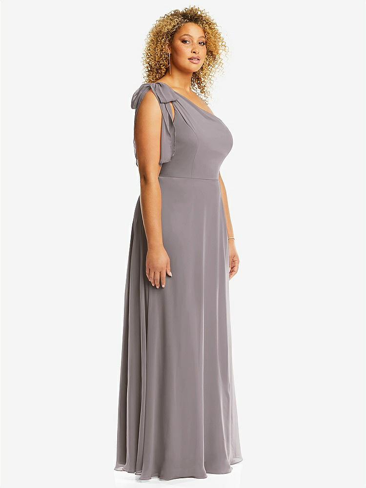 【NEW】【STYLE: 1561】ドレープ ワンショルダー マキシ ドレス スカーフ 弓【COLOR: Sky Blue】【SIZE: 00-30W】 - Cashmere Gray その他3