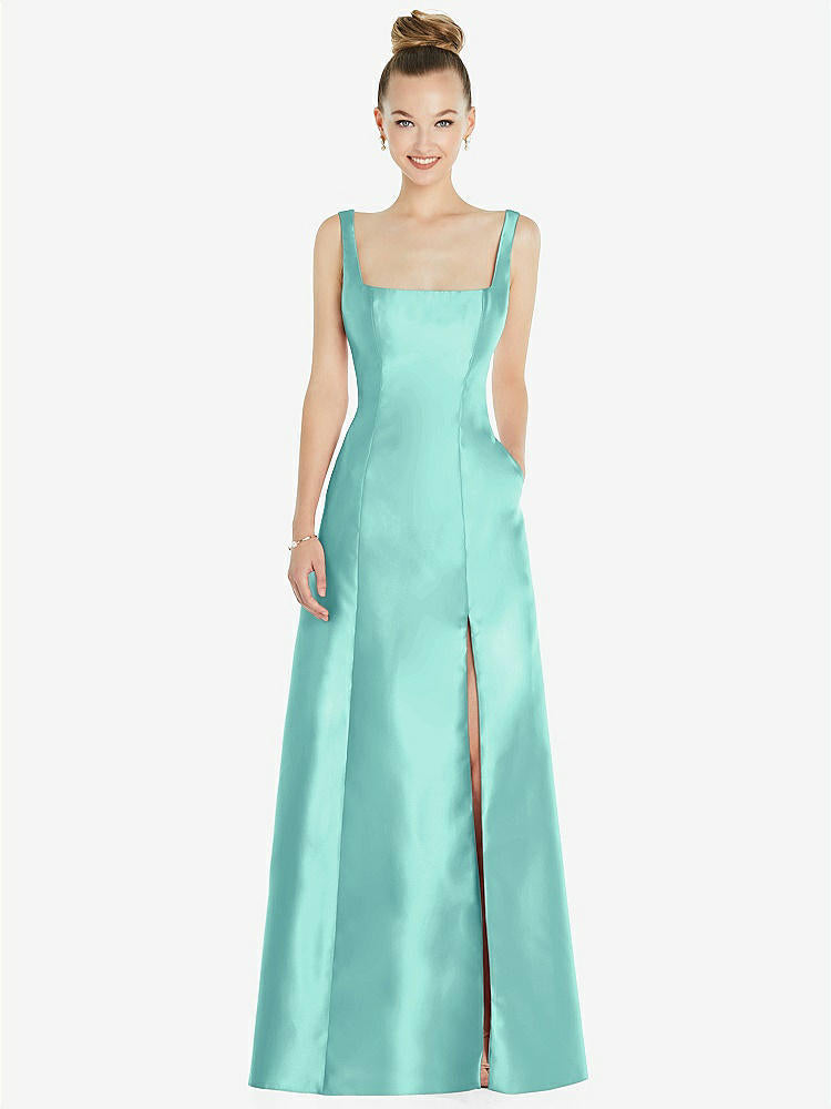 【STYLE: D826】ノースリーブ 正方ネック プリンセスライン ガウン - コースタル 背面