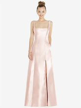 【STYLE: D826】ノースリーブ 正方ネック プリンセスライン ガウン - ブラッシュ 背面
