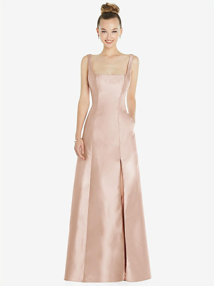 【STYLE: D826】ノースリーブ 正方ネック プリンセスライン ガウン - カメオ 背面