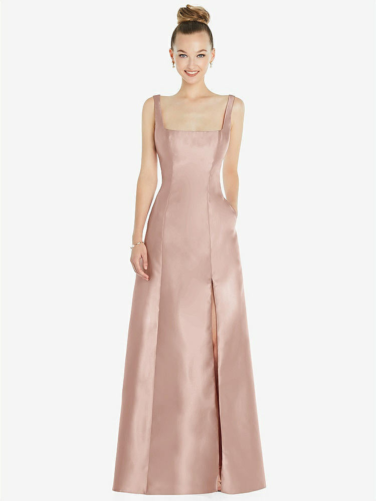 【STYLE: D826】ノースリーブ 正方ネック プリンセスライン ガウン - トーステッド 背面