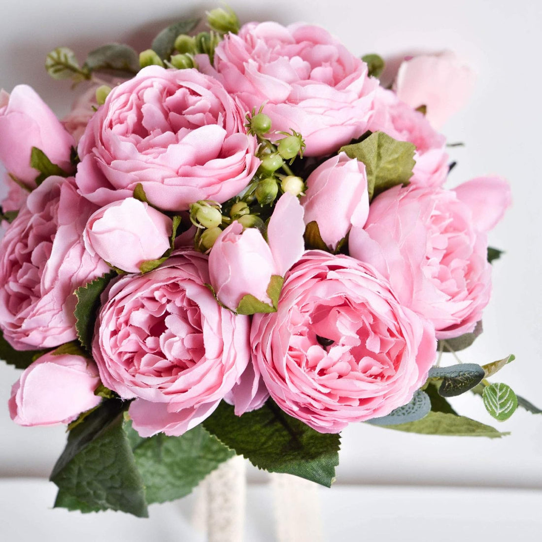 【ブーケ 】ピンクの芍薬と薔薇ブーケ