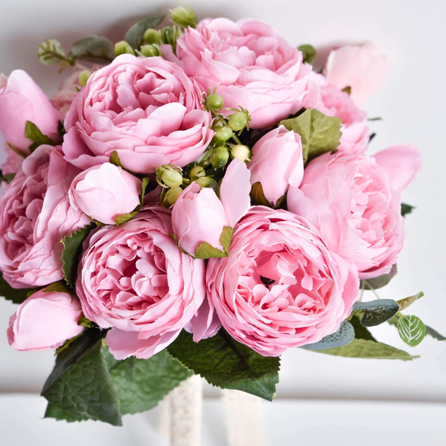 【ブーケ 】ピンクの芍薬と薔薇ブーケ