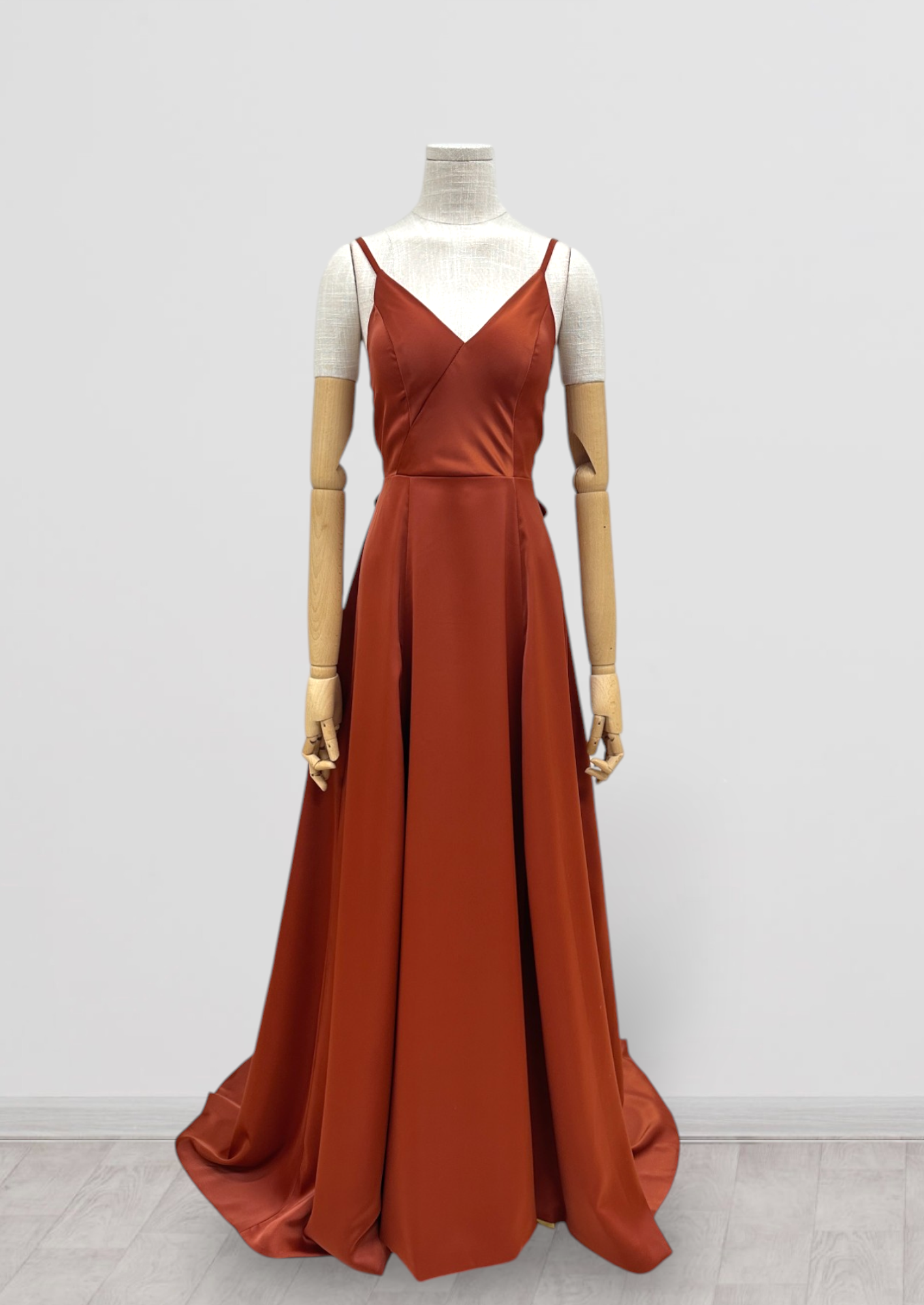 クロスバックサテンロングドレス CBS-01