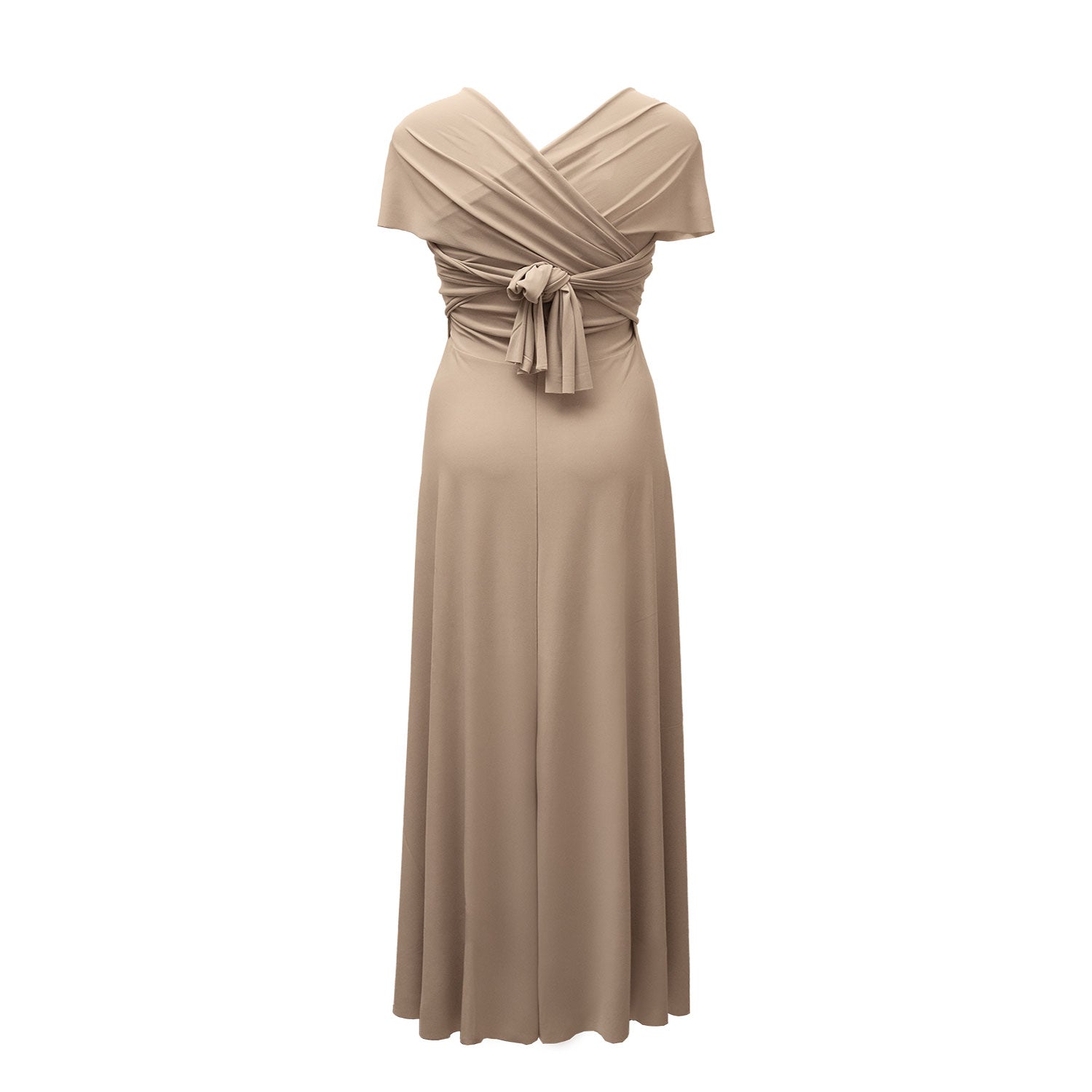 【SALE】着丈115cm ツイスト&ラップドレス クリスタルゴールド 大きいサイズ【即日発送】