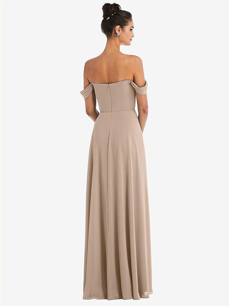 【STYLE: TH065】Off-the-Shoulder Draped Neckline Maxi Dress【COLOR: Topaz】