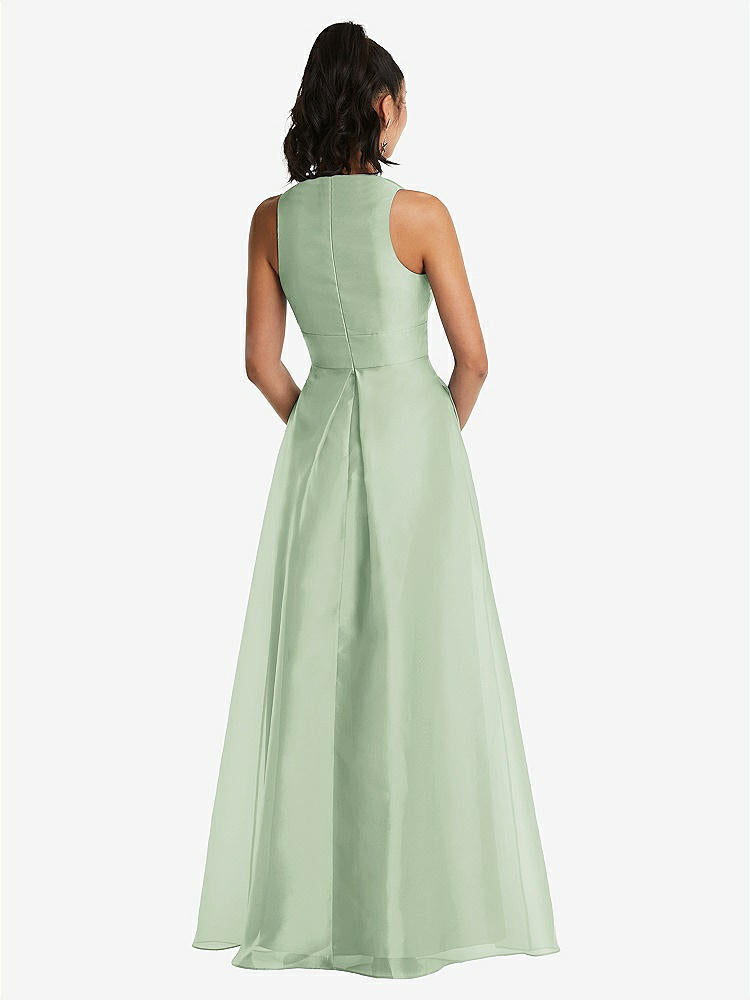 【NEW】【STYLE: TH068】急落 ネックライン プリーツ スカート マキシ ドレス ポケット付き【COLOR: Celadon】【SIZE: 00-30W】