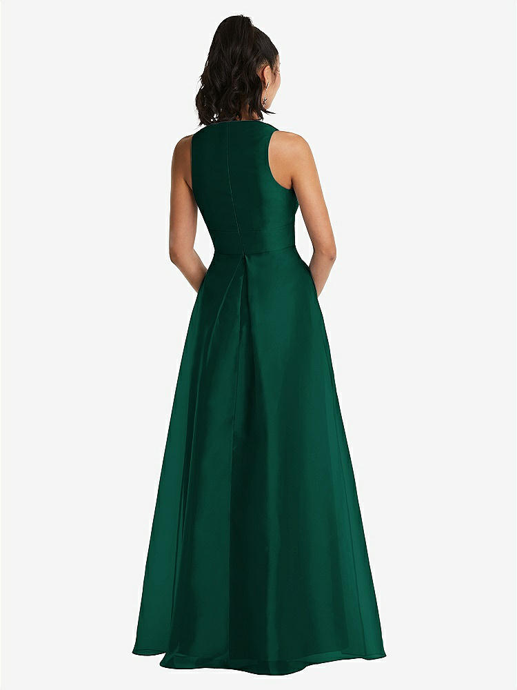 【NEW】【STYLE: TH068】急落 ネックライン プリーツ スカート マキシ ドレス ポケット付き【COLOR: Hunter Green】【SIZE: 00-30W】