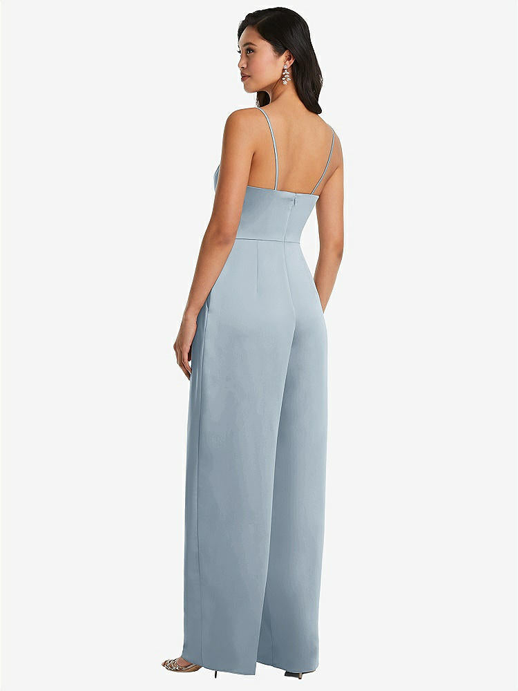 【STYLE: 3080】Cowl-Neck Spaghetti Strap Maxi Jumpsuit with Pockets【COLOR: Mist】