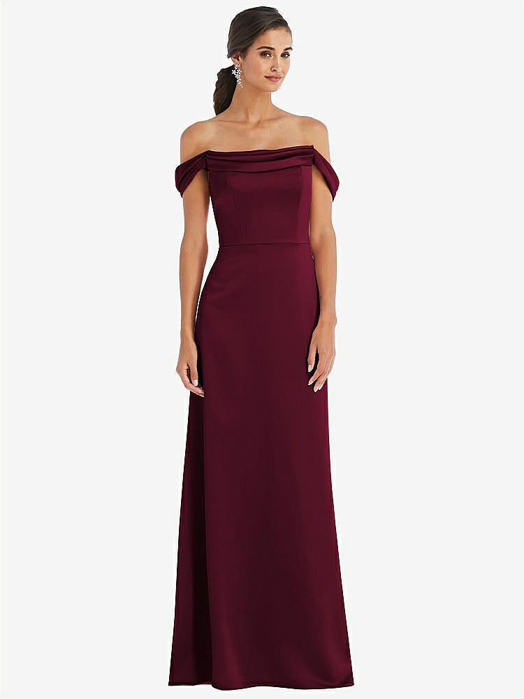 【NEW】【STYLE: 3079】ドレープ pretat 肩から maxi ドレス【COLOR: Cabernet】【SIZE: 00-30W】