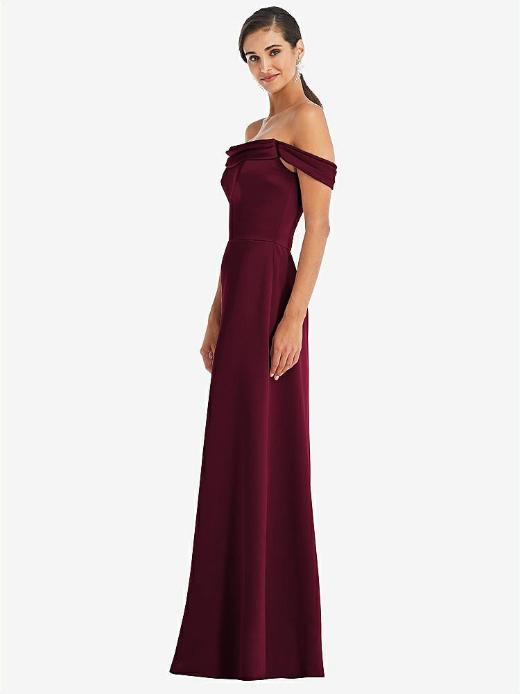 【NEW】【STYLE: 3079】ドレープ pretat 肩から maxi ドレス【COLOR: Cabernet】【SIZE: 00-30W】