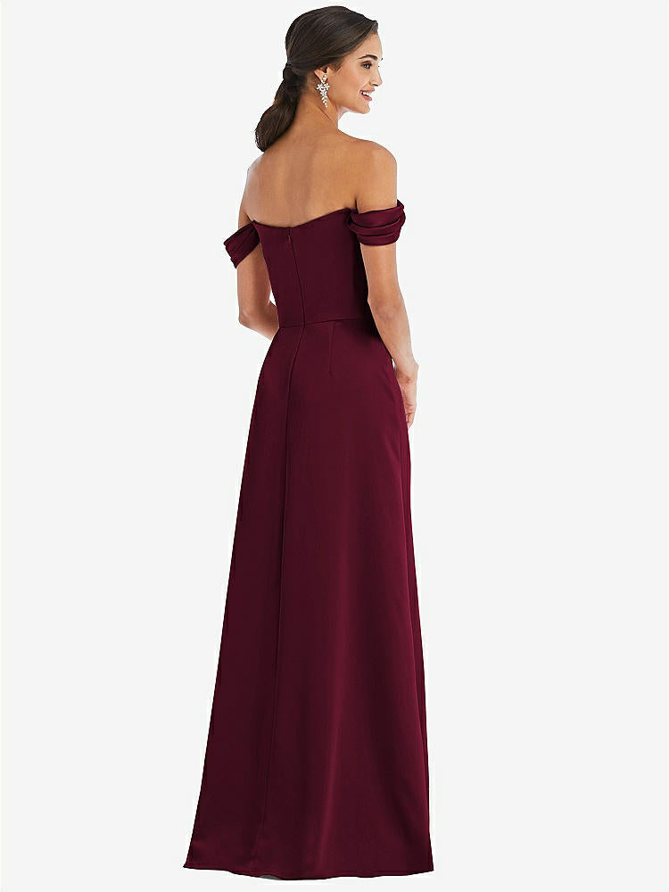 【NEW】【STYLE: 3079】ドレープ pretat 肩から maxi ドレス【COLOR: Cabernet】【SIZE: 00-30W】