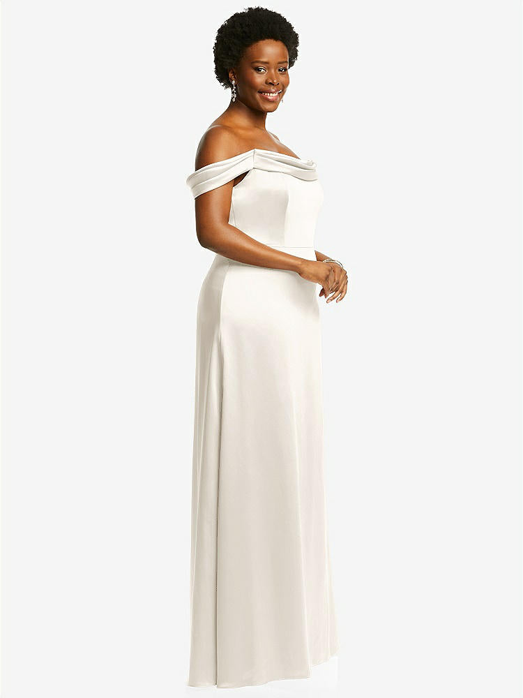 【NEW】【STYLE: 3079】ドレープ pretat 肩から maxi ドレス【COLOR: Ivory】【SIZE: 00-30W】