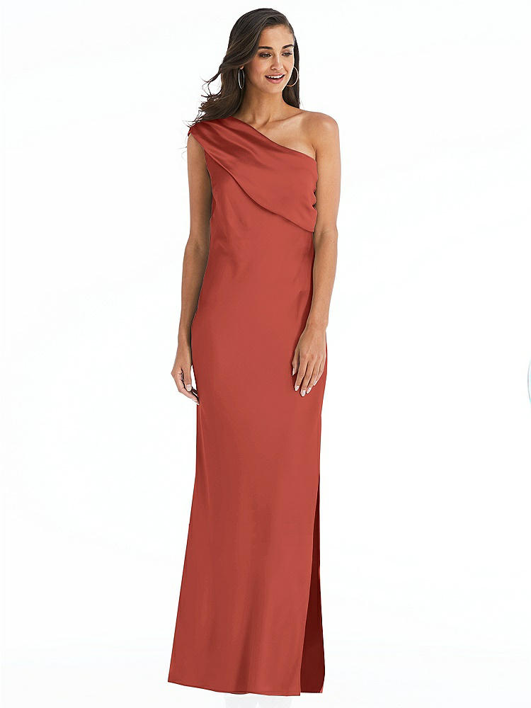 【NEW】【STYLE: 8210】ドレープ ワンショルダー コンバーチブル マキシ スリップ ドレス【COLOR: Amber Sunset】【SIZE: 00-30W】