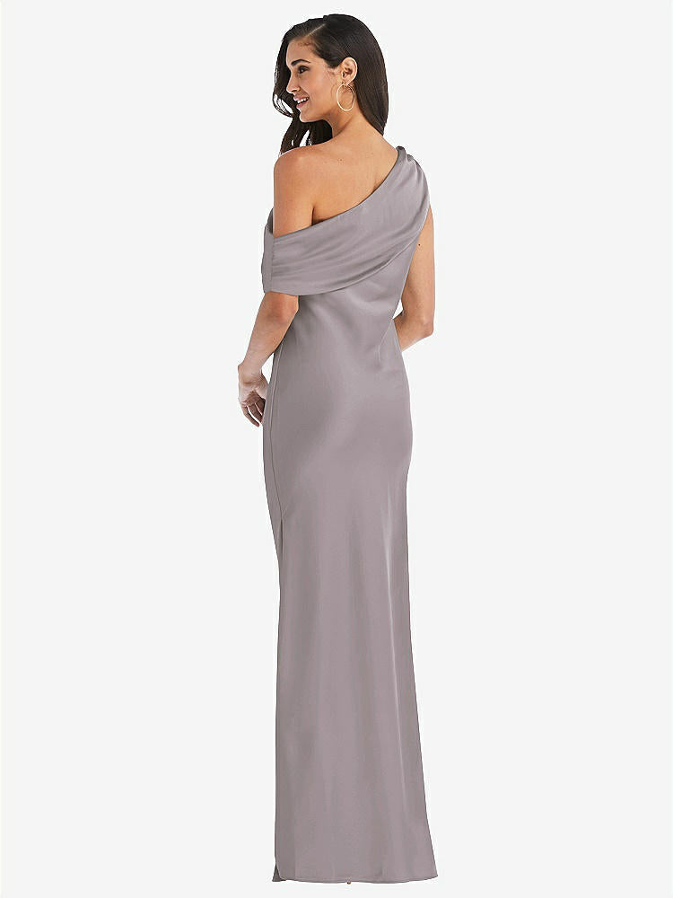 【NEW】【STYLE: 8210】ドレープ ワンショルダー コンバーチブル マキシ スリップ ドレス【COLOR: Cashmere Gray】【SIZE: 00-30W】