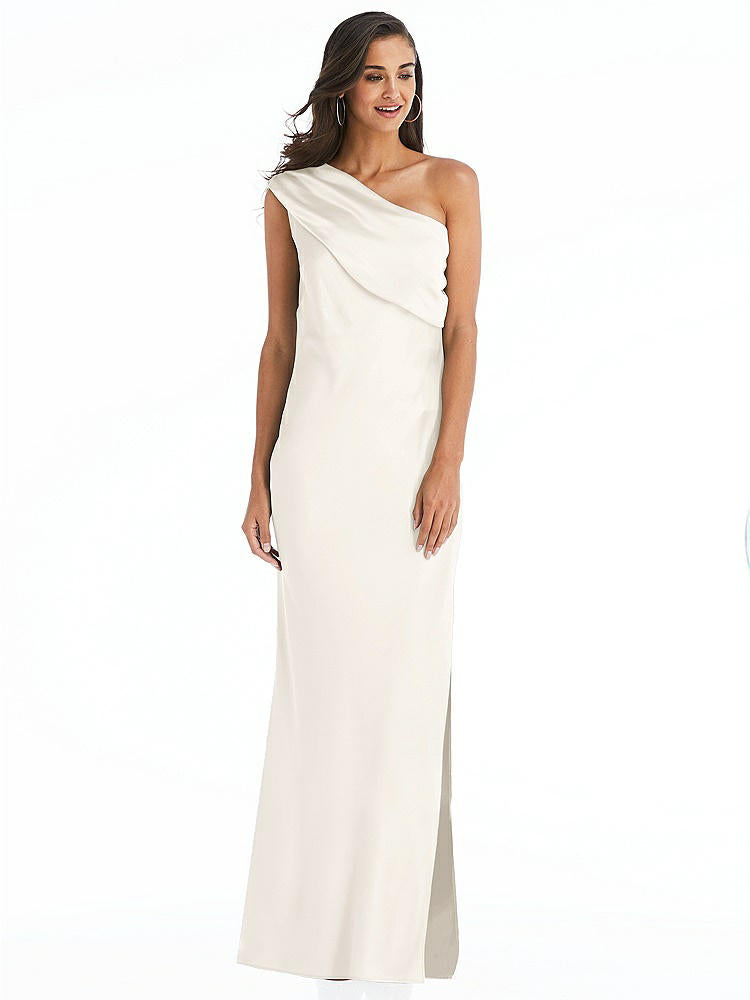 【NEW】【STYLE: 8210】ドレープ ワンショルダー コンバーチブル マキシ スリップ ドレス【COLOR: Ivory】【SIZE: 00-30W】