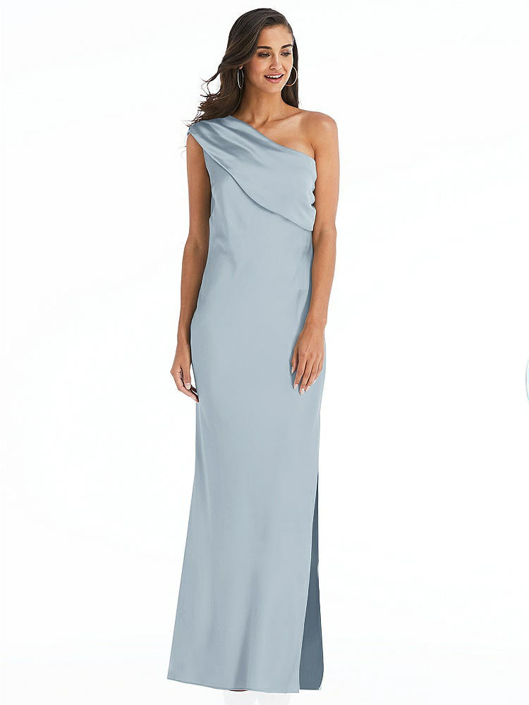 【STYLE: 8210】Draped One-Shoulder Convertible Maxi Slip Dress【COLOR: Mist】