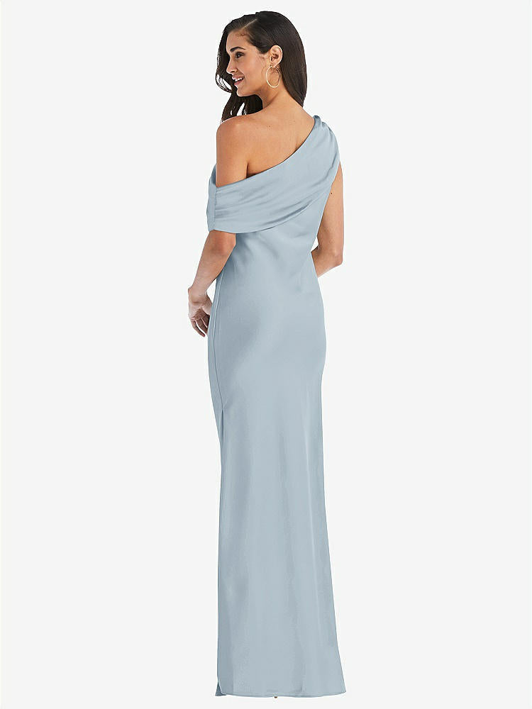 【STYLE: 8210】Draped One-Shoulder Convertible Maxi Slip Dress【COLOR: Mist】