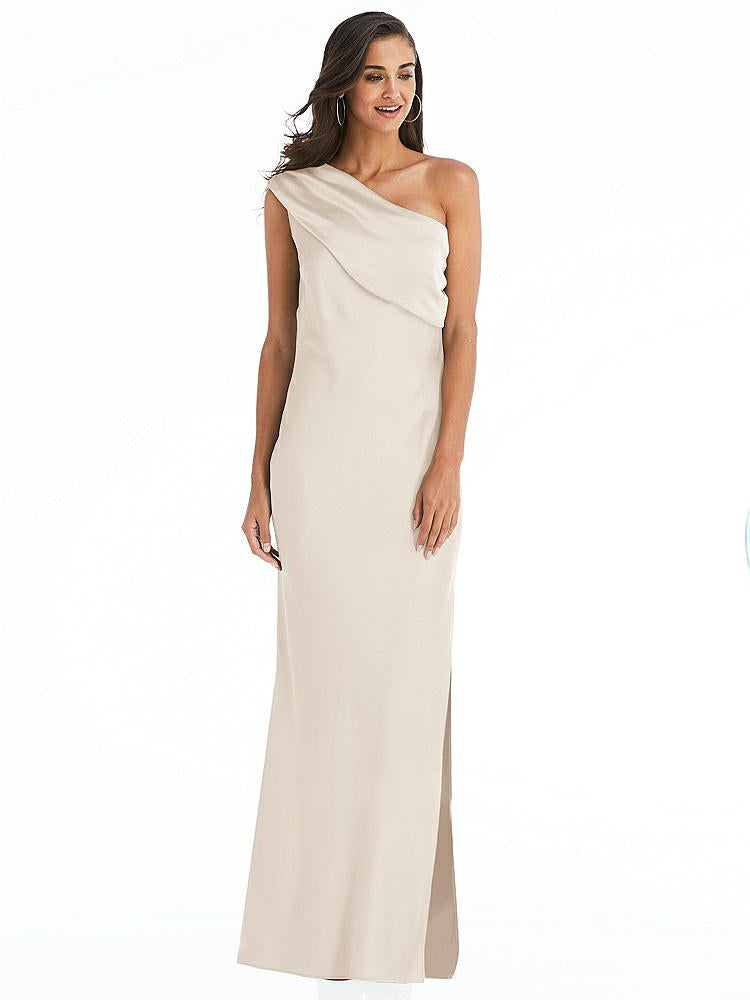 【NEW】【STYLE: 8210】ドレープ ワンショルダー コンバーチブル マキシ スリップ ドレス【COLOR: Oat】【SIZE: 00-30W】