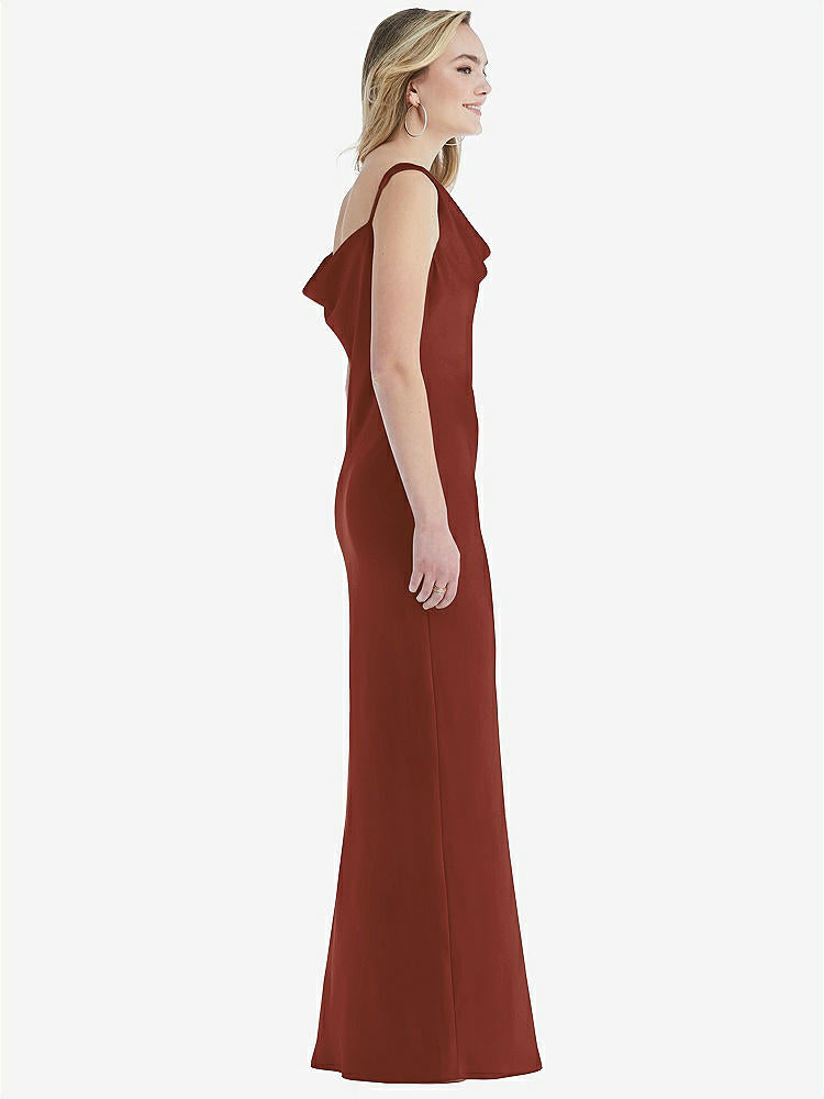 【STYLE: 8211】アシンメトリー カウル マキシ スリップ ドレス【COLOR: Auburn Moon】【SIZE: 00-30W】