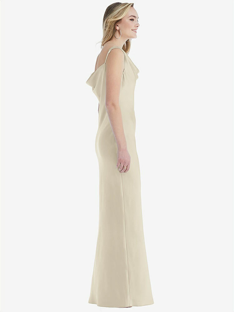 【STYLE: 8211】アシンメトリー カウル マキシ スリップ ドレス【COLOR: Champagne】【SIZE: 00-30W】