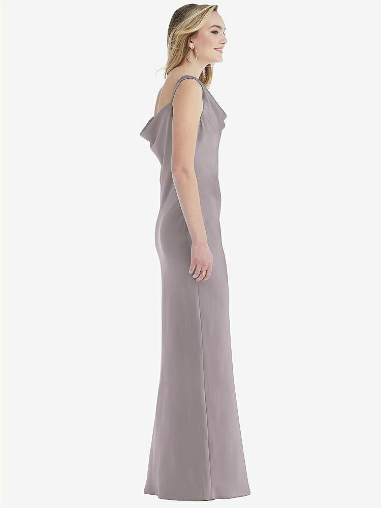 【STYLE: 8211】アシンメトリー カウル マキシ スリップ ドレス【COLOR: Cashmere Gray】【SIZE: 00-30W】