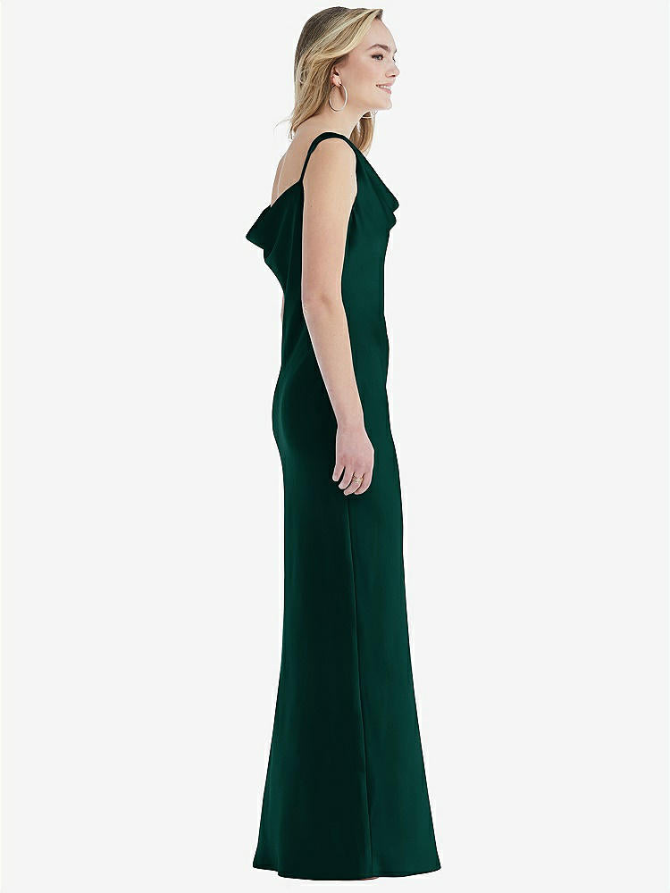 【STYLE: 8211】アシンメトリー カウル マキシ スリップ ドレス【COLOR: Evergreen】【SIZE: 00-30W】