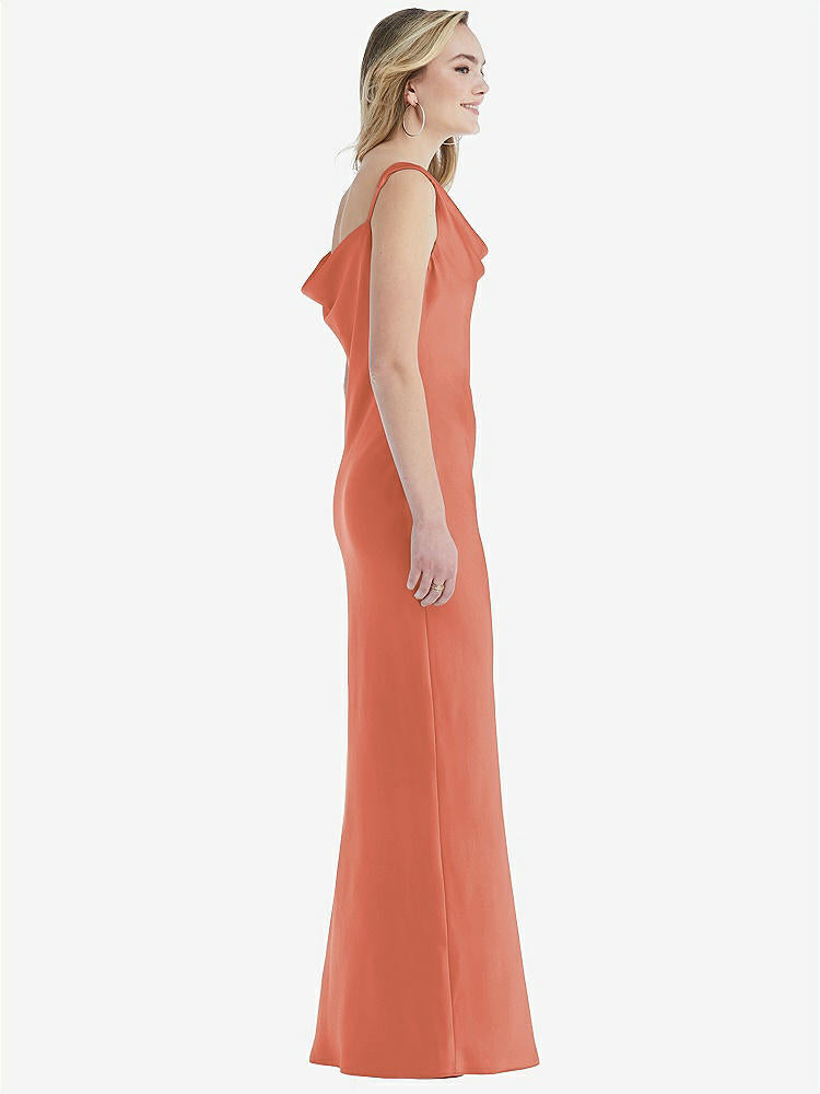 【STYLE: 8211】アシンメトリー カウル マキシ スリップ ドレス【COLOR: Terracotta Copper】【SIZE: 00-30W】