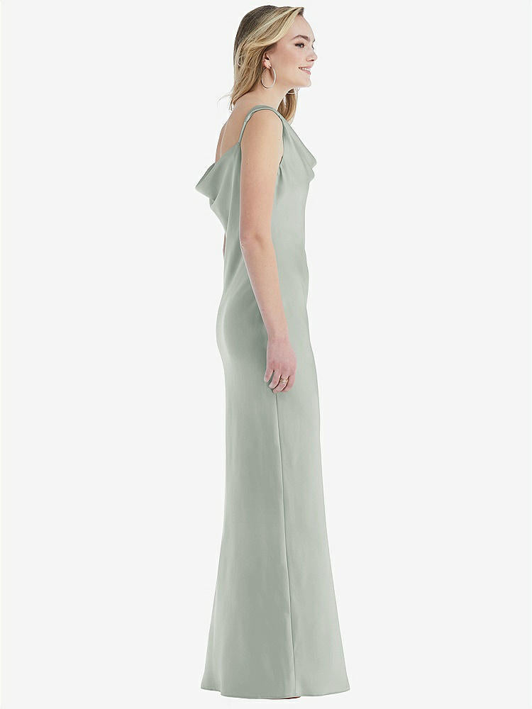 【STYLE: 8211】アシンメトリー カウル マキシ スリップ ドレス【COLOR: Willow Green】【SIZE: 00-30W】