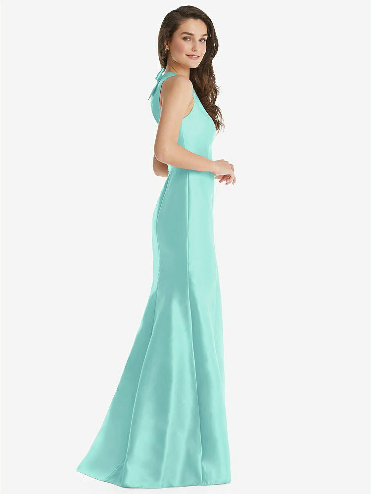 【STYLE: D824】オープンバック スリット トランペットドレス