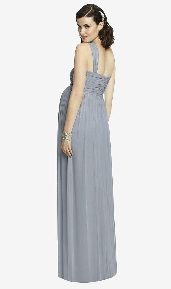 【NEW】【STYLE: TH107】ワンショルダー 非対称 ドレープ ラップ マタニティ ドレス【COLOR: Platinum】【SIZE: 00-30W】