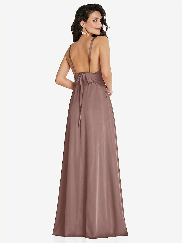 【NEW】【STYLE: TH093】ディープ Vネック Shirred スカート マキシ ドレス コンバーチブル ストラップ【COLOR: Sienna】【SIZE: 00-30W】