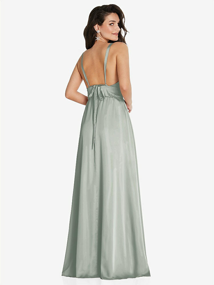 【NEW】【STYLE: TH093】ディープ Vネック Shirred スカート マキシ ドレス コンバーチブル ストラップ【COLOR: Willow Green】【SIZE: 00-30W】