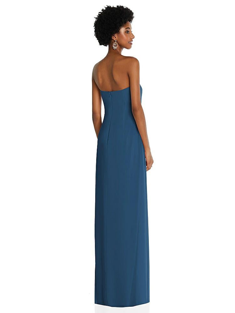 【NEW】【STYLE: 3109】ドレープ シフォン grecian 列 ガウン コンバーチブル ストラップ【COLOR: Dusk Blue】【SIZE: 00-30W】