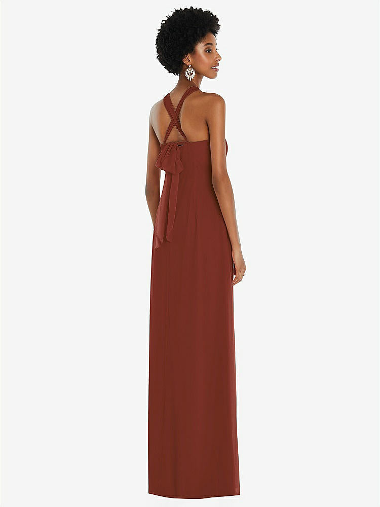 【NEW】【STYLE: 3109】ドレープ シフォン grecian 列 ガウン コンバーチブル ストラップ【COLOR: Auburn Moon】【SIZE: 00-30W】