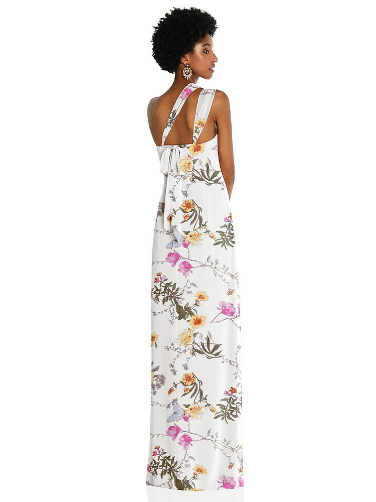 【NEW】【STYLE: 3109】ドレープ シフォン grecian 列 ガウン コンバーチブル ストラップ【COLOR: Butterfly Botanica Ivory】【SIZE: 00-30W】