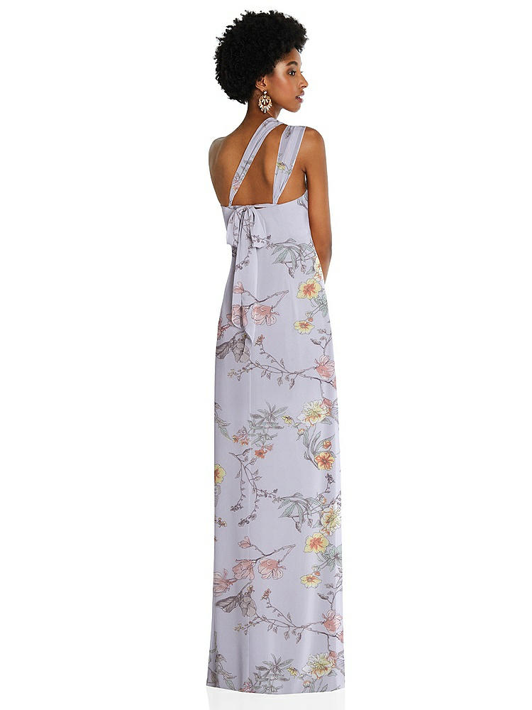 【NEW】【STYLE: 3109】ドレープ シフォン grecian 列 ガウン コンバーチブル ストラップ【COLOR: Butterfly Botanica Silver Dove】【SIZE: 00-30W】