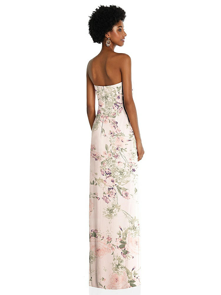 【STYLE: 3109】Draped Chiffon Grecian Column Gown with Convertible Straps【COLOR: Blush Garden】