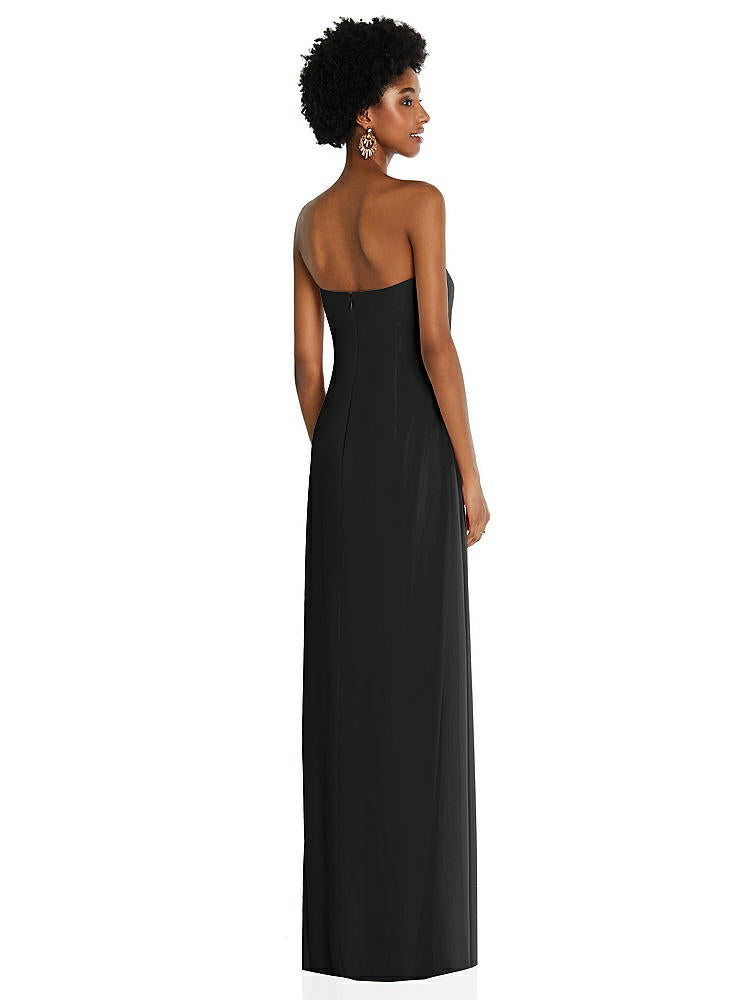 【STYLE: 3109】Draped Chiffon Grecian Column Gown with Convertible Straps【COLOR: Black】