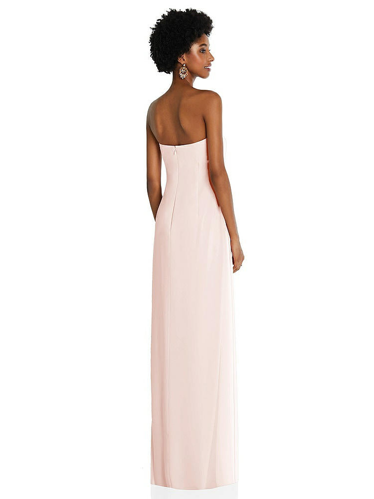 【STYLE: 3109】Draped Chiffon Grecian Column Gown with Convertible Straps【COLOR: Blush】
