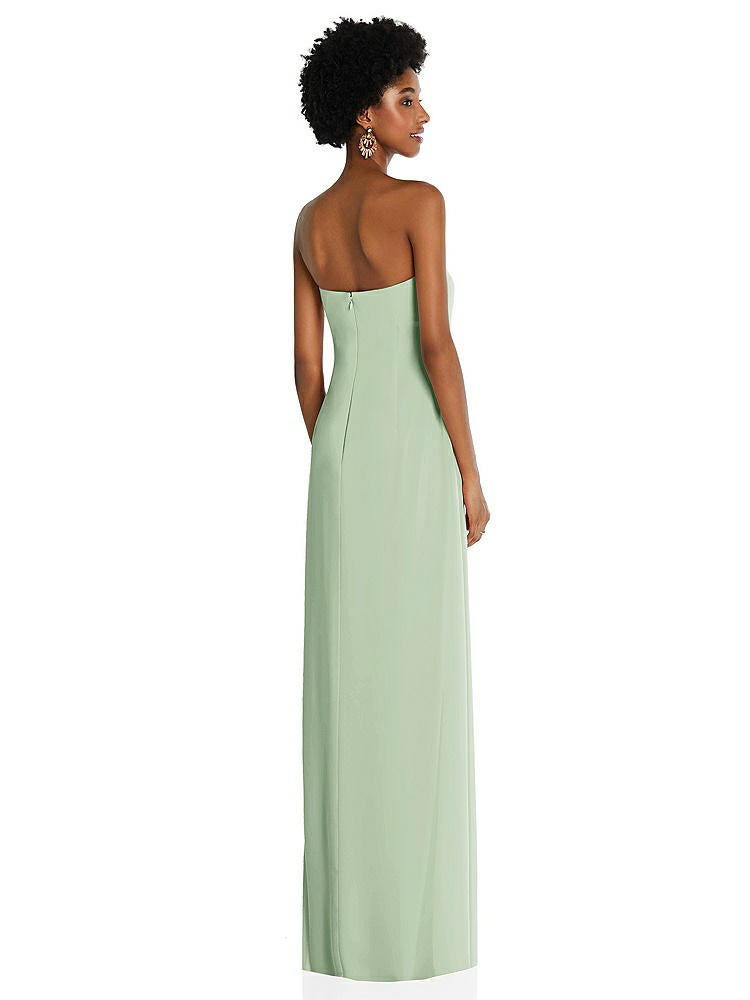 【STYLE: 3109】Draped Chiffon Grecian Column Gown with Convertible Straps【COLOR: Celadon】