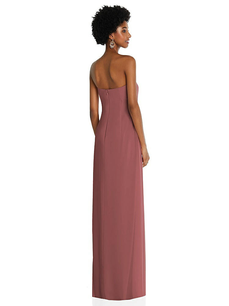 【STYLE: 3109】Draped Chiffon Grecian Column Gown with Convertible Straps【COLOR: English Rose】