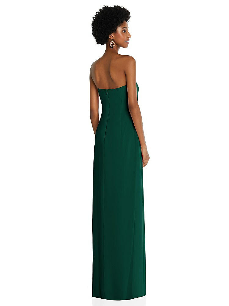 【STYLE: 3109】Draped Chiffon Grecian Column Gown with Convertible Straps【COLOR: Hunter Green】