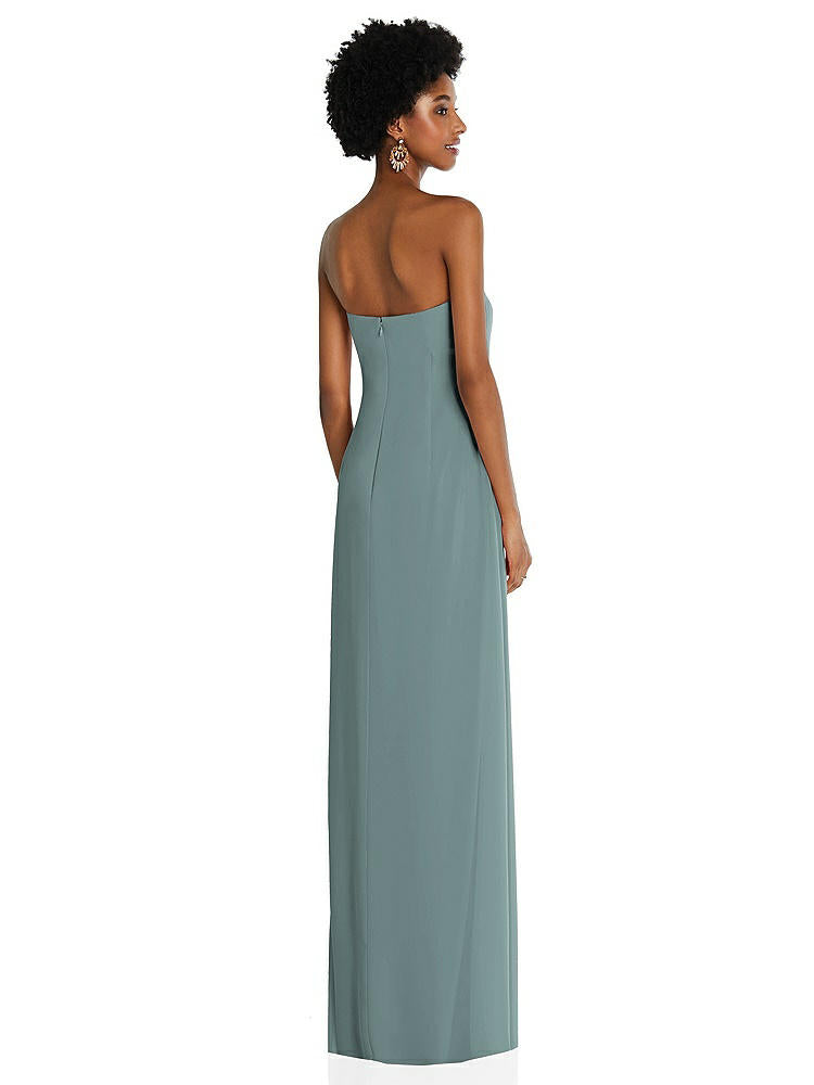 【STYLE: 3109】Draped Chiffon Grecian Column Gown with Convertible Straps【COLOR: Icelandic】