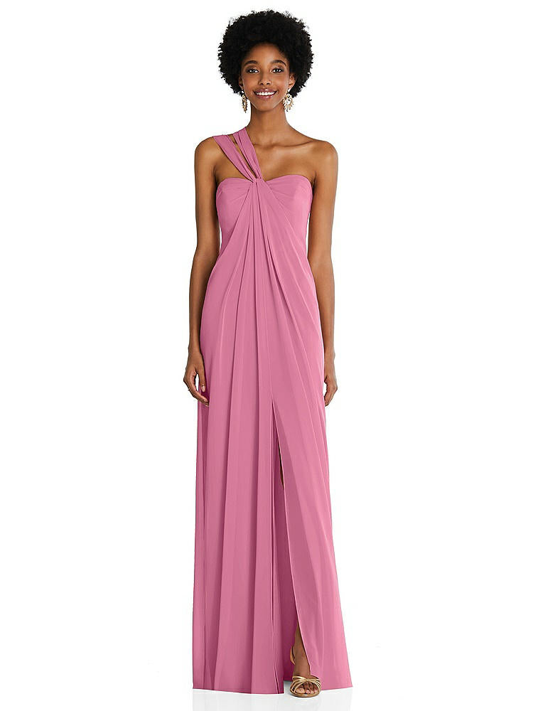 【NEW】【STYLE: 3109】ドレープ シフォン grecian 列 ガウン コンバーチブル ストラップ【COLOR: Orchid Pink】【SIZE: 00-30W】