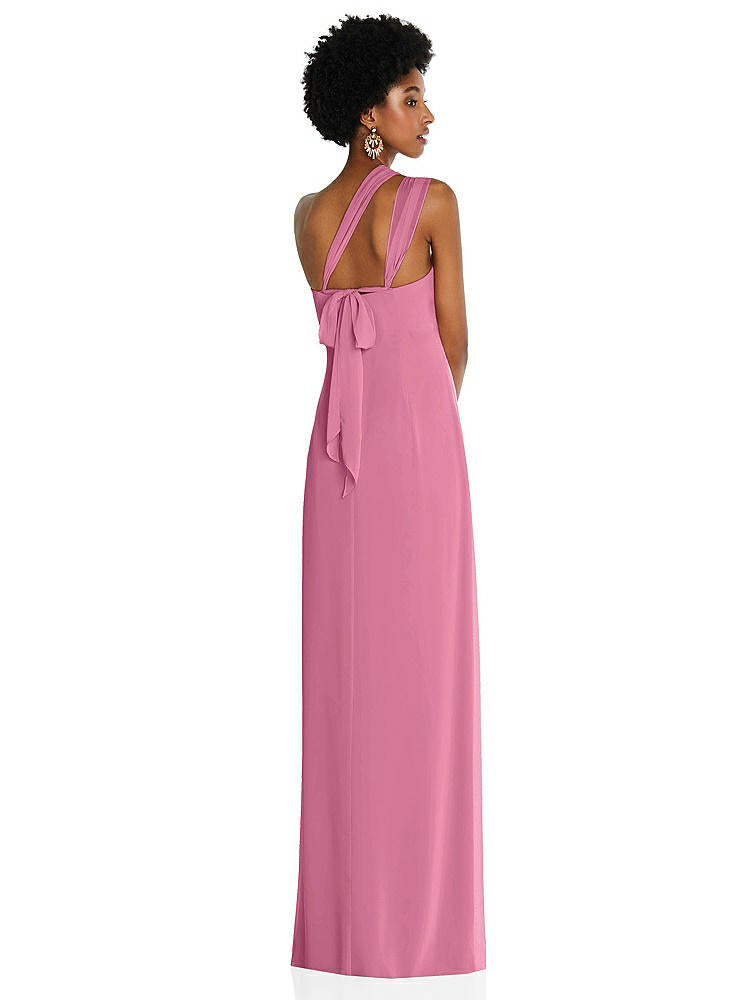 【NEW】【STYLE: 3109】ドレープ シフォン grecian 列 ガウン コンバーチブル ストラップ【COLOR: Orchid Pink】【SIZE: 00-30W】