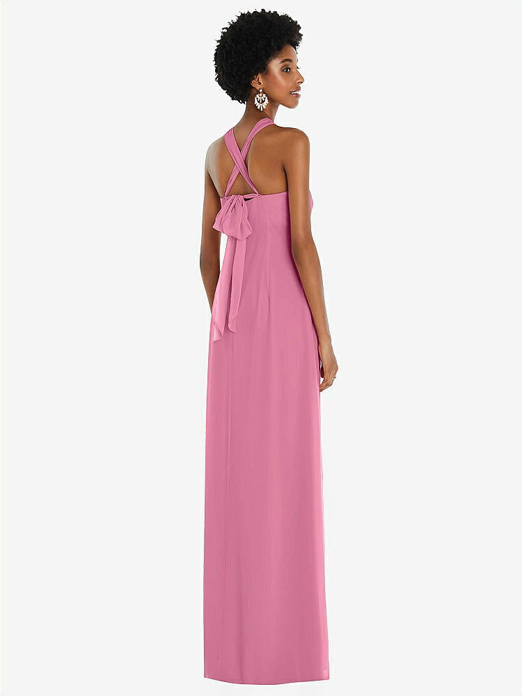 【NEW】【STYLE: 3109】ドレープ シフォン grecian 列 ガウン コンバーチブル ストラップ【COLOR: Orchid Pink】【SIZE: 00-30W】