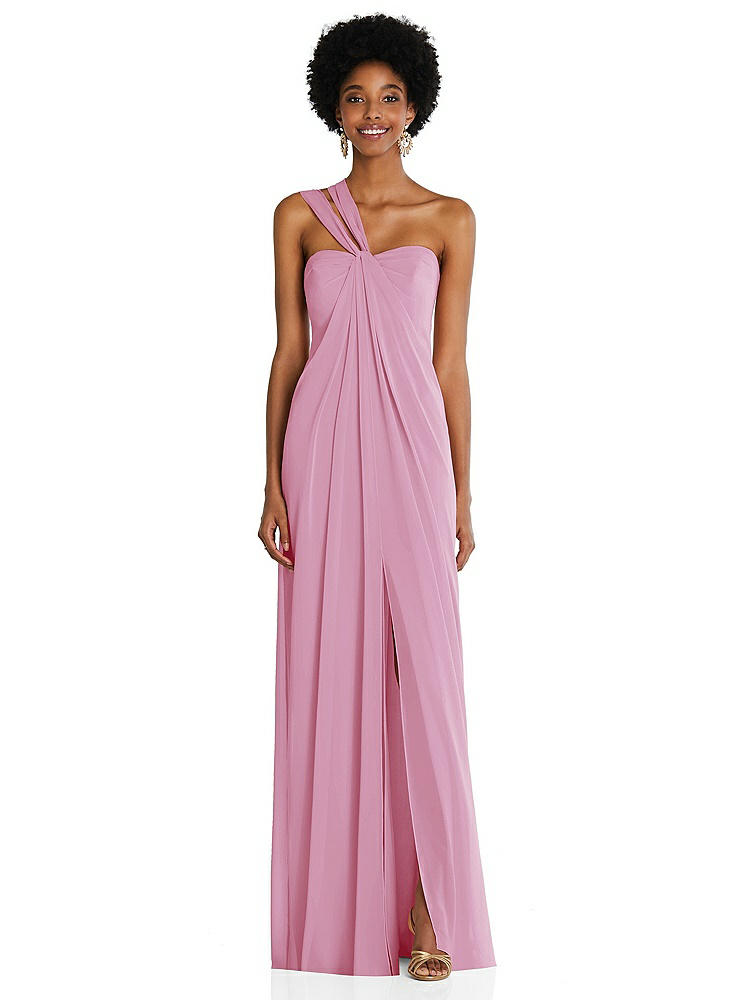 【NEW】【STYLE: 3109】ドレープ シフォン grecian 列 ガウン コンバーチブル ストラップ【COLOR: Powder Pink】【SIZE: 00-30W】