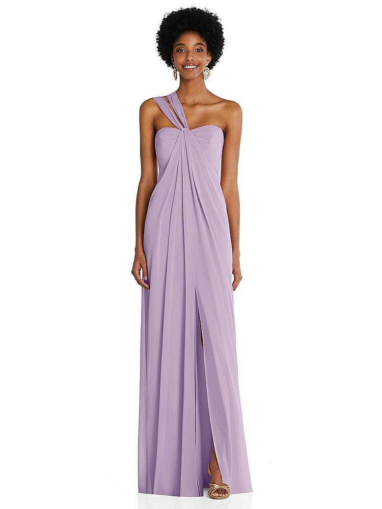 【NEW】【STYLE: 3109】ドレープ シフォン grecian 列 ガウン コンバーチブル ストラップ【COLOR: Pale Purple】【SIZE: 00-30W】