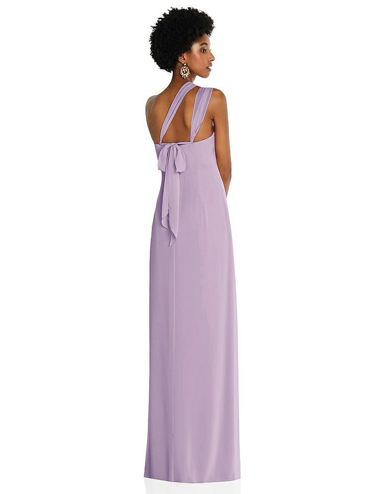 【NEW】【STYLE: 3109】ドレープ シフォン grecian 列 ガウン コンバーチブル ストラップ【COLOR: Pale Purple】【SIZE: 00-30W】